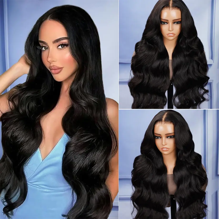 Bling Hair Glueless Body Wavy 4x6 5x5 Lace Closure Human Hair Wigs for Women No Glue 9x6 Lace Front Wig Ready To Wear frontal
