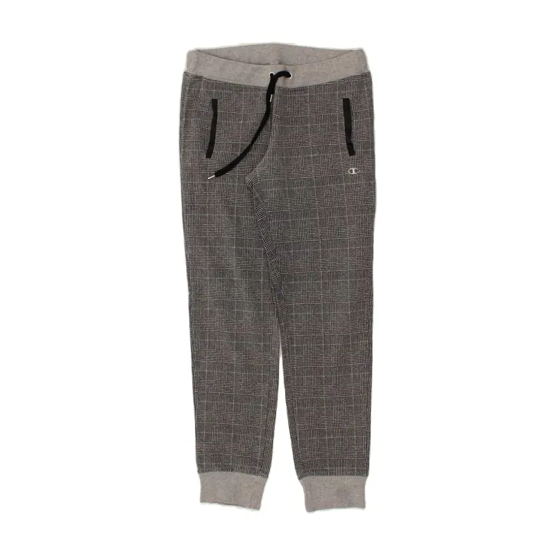 Pre-Owned Vintage CHAMPION Womens Tracksuit Trousers Joggers UK 6 XS Grey Houndstooth Cotton 0