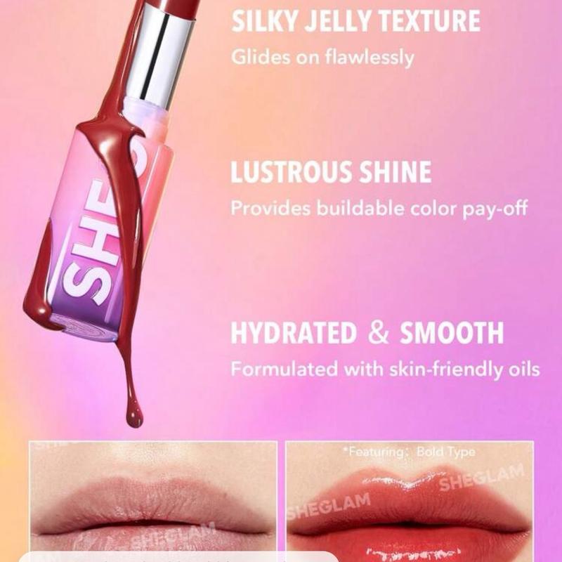SHEGLAM Mirror Kiss High-Shine Lipstick-Rule Breaker Lipgloss Gloss Lip Care Glossy Cosmetic Makeup Smooth 3