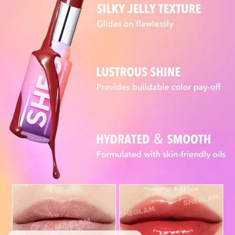 SHEGLAM Mirror Kiss High-Shine Lipstick-Rule Breaker Lipgloss Gloss Lip Care Glossy Cosmetic Makeup Smooth 3