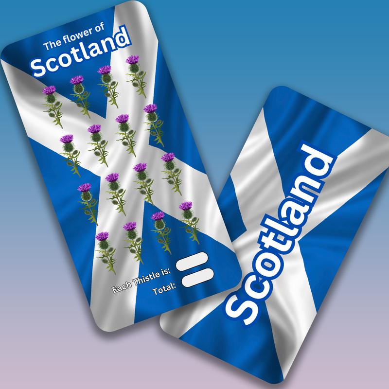Flowers Of Great Britain Savings Challenges with Dashboard on back, 3x6in for cash envelopes, Lamination Options, Challenge Tracker uk stuffer 3