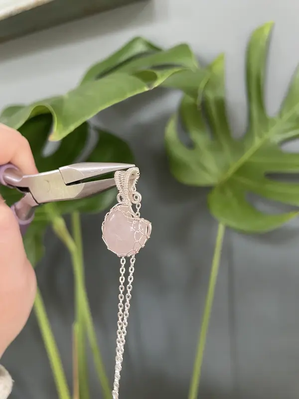 Rose Quartz Moon Crystal Necklace | 925 sterling silver | Crystal Necklaces | Silver Necklaces | Everyday Silver Jewellery | Semi Precious Stones | Crystal Jewellery | Ethereal Jewellery | Moon Necklace | Everyday Jewellery | Perfect Gift | 1