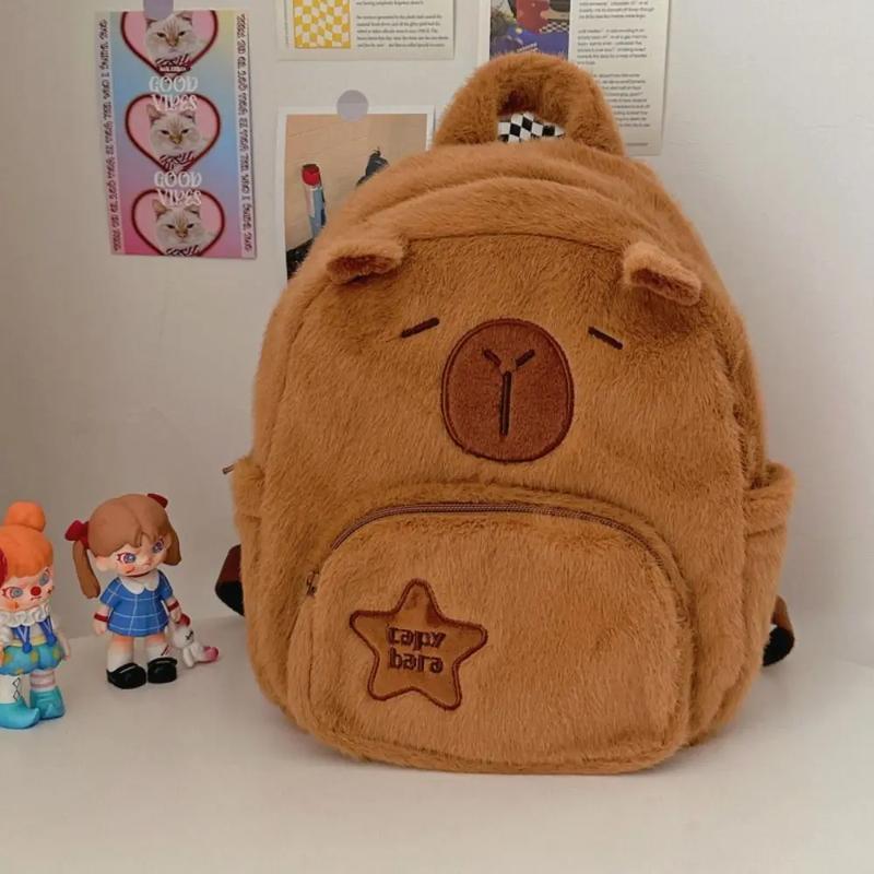 Product Introduction of Kawaii Capybara Plush Crossbody Backpack - Cute Tote 1
