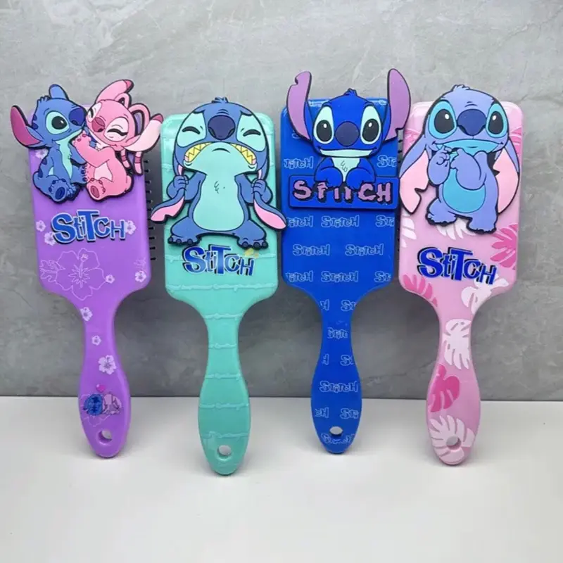Cute Lilo & Stitch Comb Series Cartoon Stitch Peripheral Air Cushion Massage Comb Bag Pendant Supplies for Girls Students