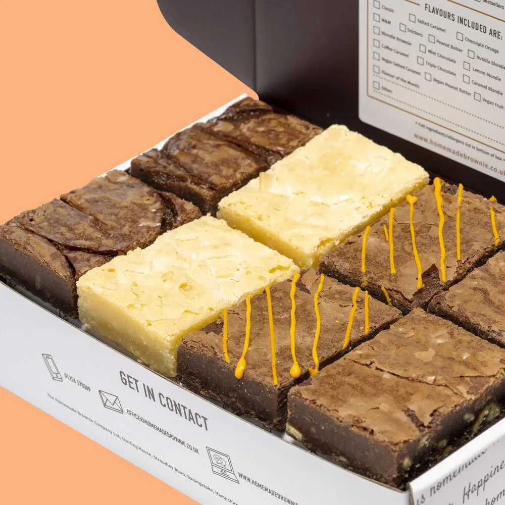 Bestsellers Chocolate Brownie & Blondie Box Gluten-Free - The Homemade Brownie Company