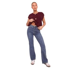 Aspen Viral Women's Rebellious Fashion Stretch Kick Flare Jeans ( SIZE 6 TO 22 )