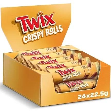 Twix, Milkyway, Bounty Crispy Rolls - 24 Wafer Rolls in a Box - Snack 1