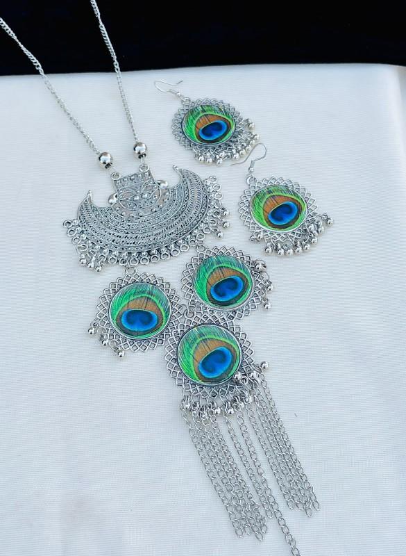 Product Introduction of oxidised jwellery sets silver 3