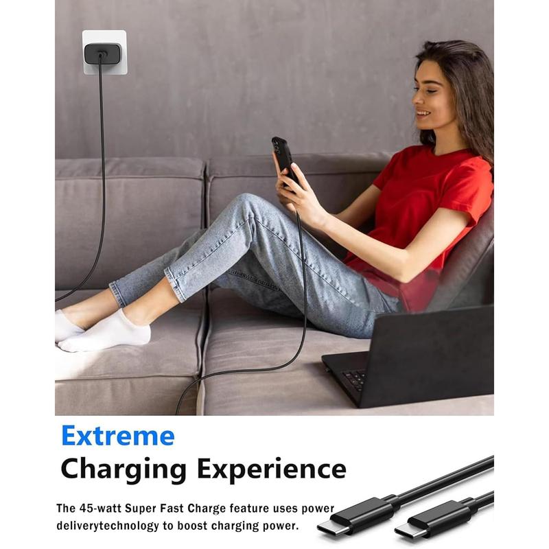 2024 New Super Fast Charger Type C,45W USB C Fast Charger for Samsung Galaxy S24/S23/S23+/S22 Ultra/ S22+ /S22 /S21 Ultra/S21+/S21/S20/Note 10/20/S20/S21, Galaxy Tab S7/S8+ 6