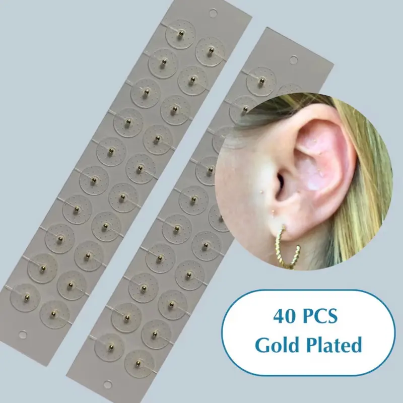 Blue Horizon 40 Piece Value Bundle Silver or Gold Plated Acupressure Ear Seed Kit- Perfect letterbox gift for well-being 3