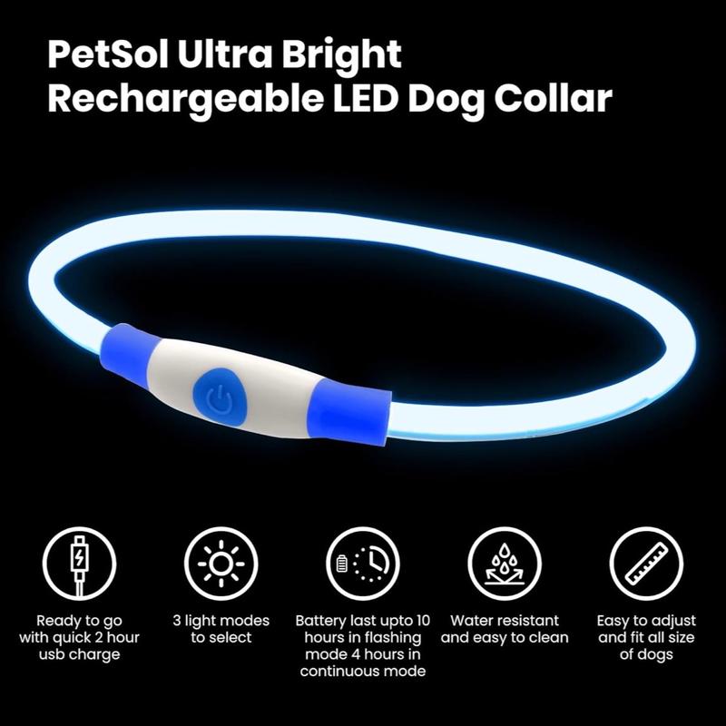 LED Collar for Dogs and Cats - 5***** Rating gray universal doggear 2