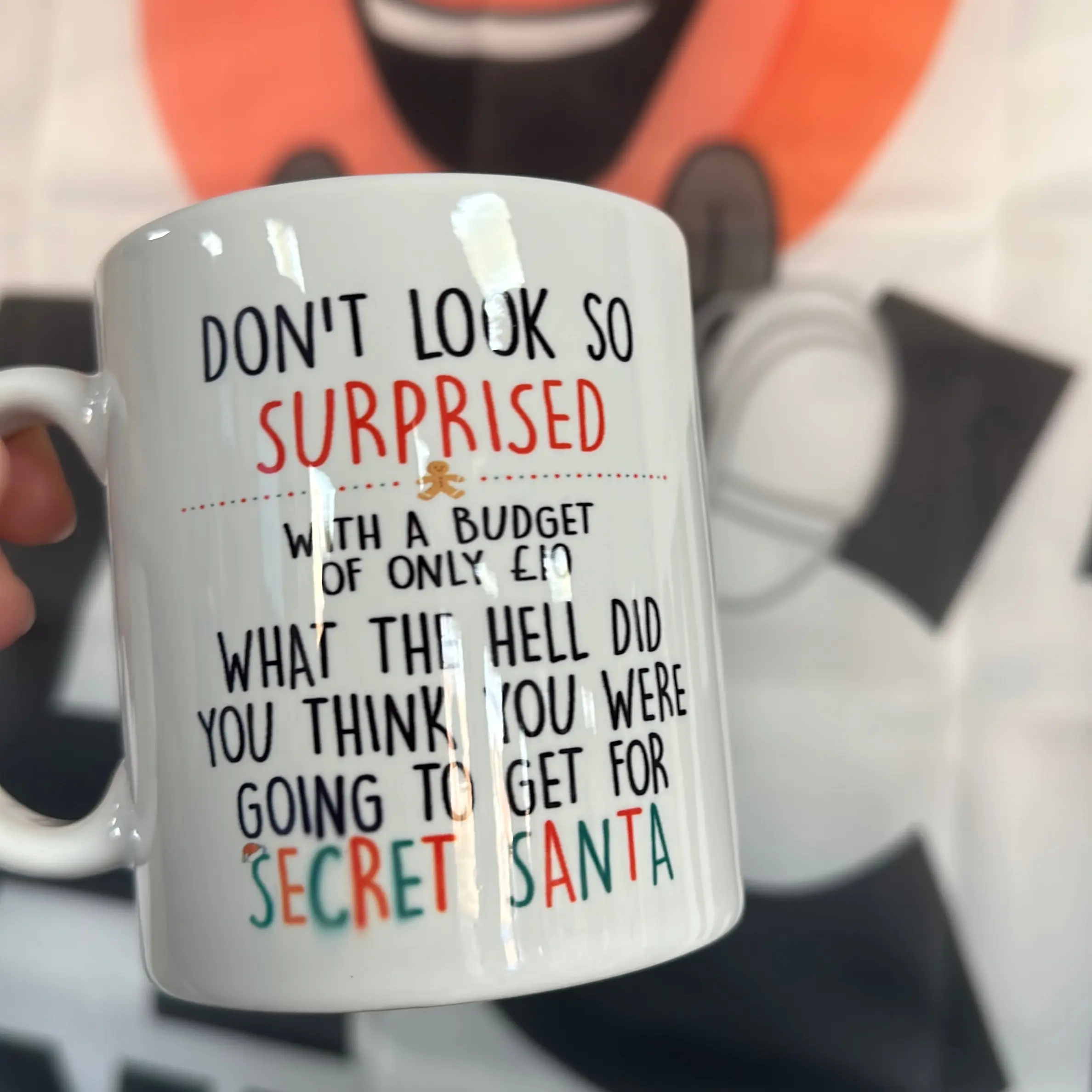 MISPRINT SECRET SANTA MUG FUNNY SECRET SANTA GIFT