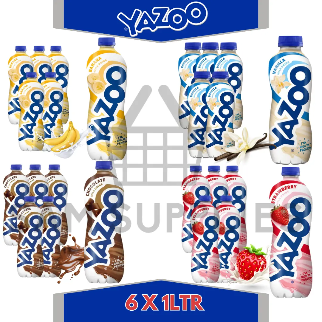 Yazoo Milk Drink All Variety 1LTR X 6 Bulk Pack Beverage