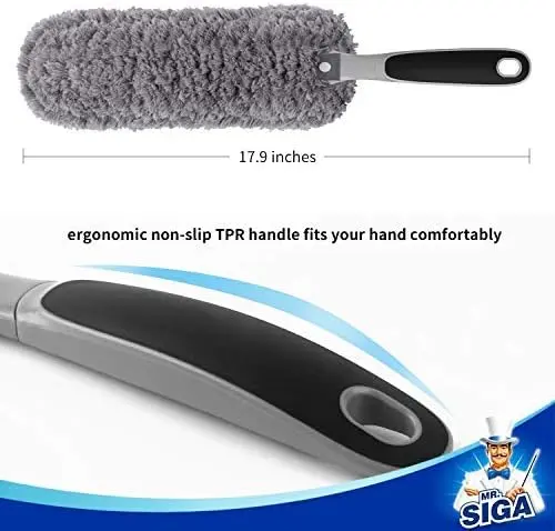 Microfiber Duster, Washable Duster for Cleaning Grey 5
