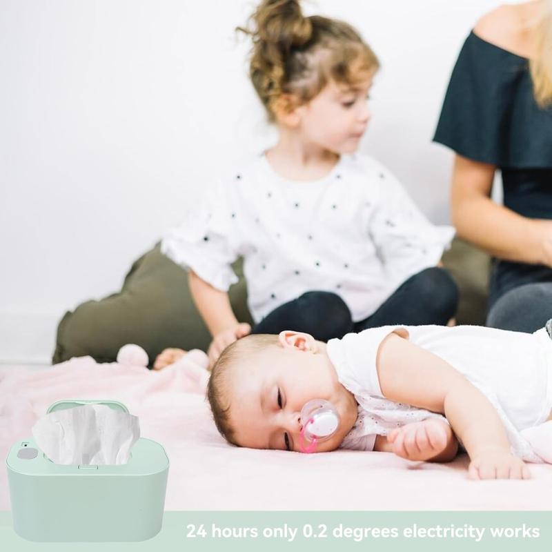 Baby Wipe Warmer Large Capacity Baby Wet Wipes Warmer Dispenser USB Powered, Keep Wipes Warm & Moist, Ideal for Newborns, Gentle on Baby's Skin, Convenient & Portable Baby Care, Safe & Efficient, Perfect for Diaper Bag, Home & Travel Use 6