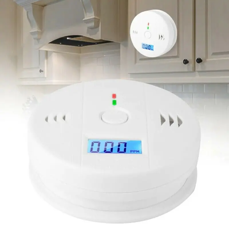 2x Carbon Gas Detector Warning Alarm Sensor LED Digital Battery Powered New 2024 1