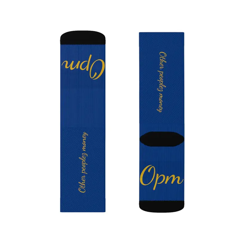 OPM Signature Men's Sublimated Ribbed Tube Socks - 3 Sizes Available - Menswear, Prints, Plain, Sublimation, Beige, Office, Man, Polyester 6