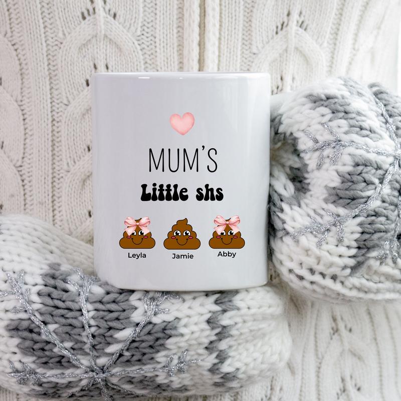 Personalised Mum's Little Funny Mug, Mother's day Gift,Present for Mum, Wife, Friend, Colleague, 11 Oz Cup Drinkware, Reusable Tumbler,mam, mom, mama For Coffee or Tea at the Office, with Coworkers Reuse Washable Ceramic mugs sweary 8