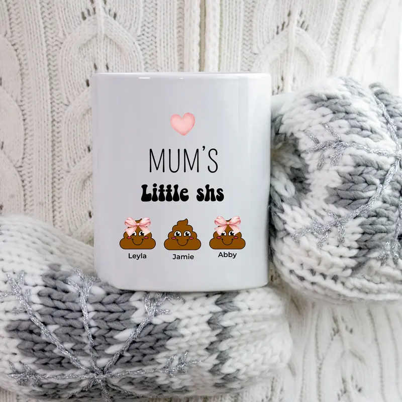 Personalised Mum's Little Funny Mug, Mother's day Gift,Present for Mum, Wife, Friend, Colleague, 11 Oz Cup Drinkware, Reusable Tumbler,mam, mom, mama For Coffee or Tea at the Office, with Coworkers Reuse Washable Ceramic mugs sweary 8