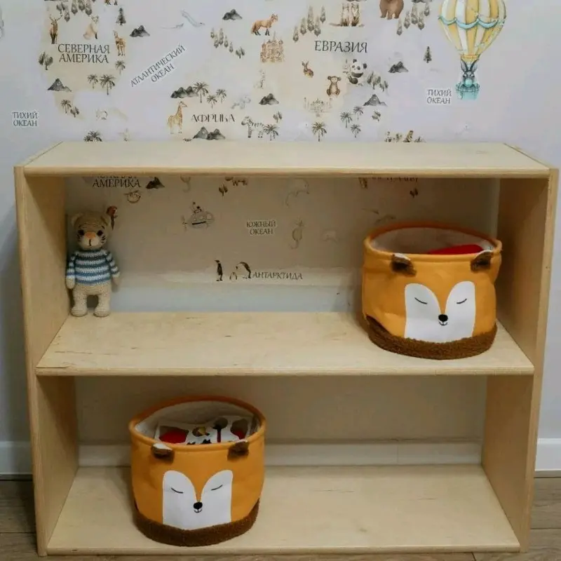 Kids Rack For Toys Books Games And More Decorate Your Own Way Or Keep It Natural Birch Plywood  length 93 cm,width 30cm,height 76cm New Shelves Wooden 7