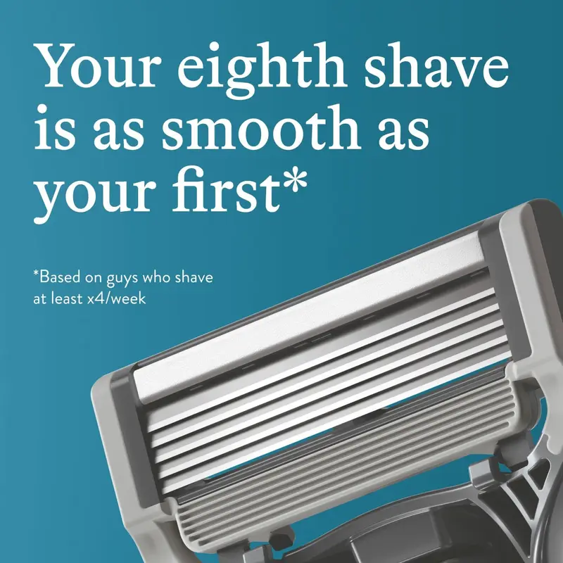 Harry's Razors for Men - Indigo Blue Handle, 13 Razor Blade Refills, Travel Blade Cover - Smooth and Comfortable Shave 2