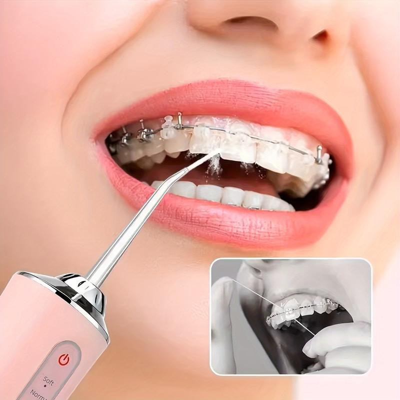 Rechargeable Electric Water Flosser with Intelligent Pressure Control - Fashion 360° Rotatable Nozzle Oral Irrigator for Deep Cleaning Teeth & Gums, 800mAh Lithium Battery, USB Charging, Great for Father's Day Gift 4