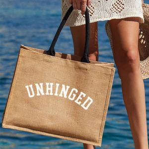 Unhinged College Jute Shopper Bag