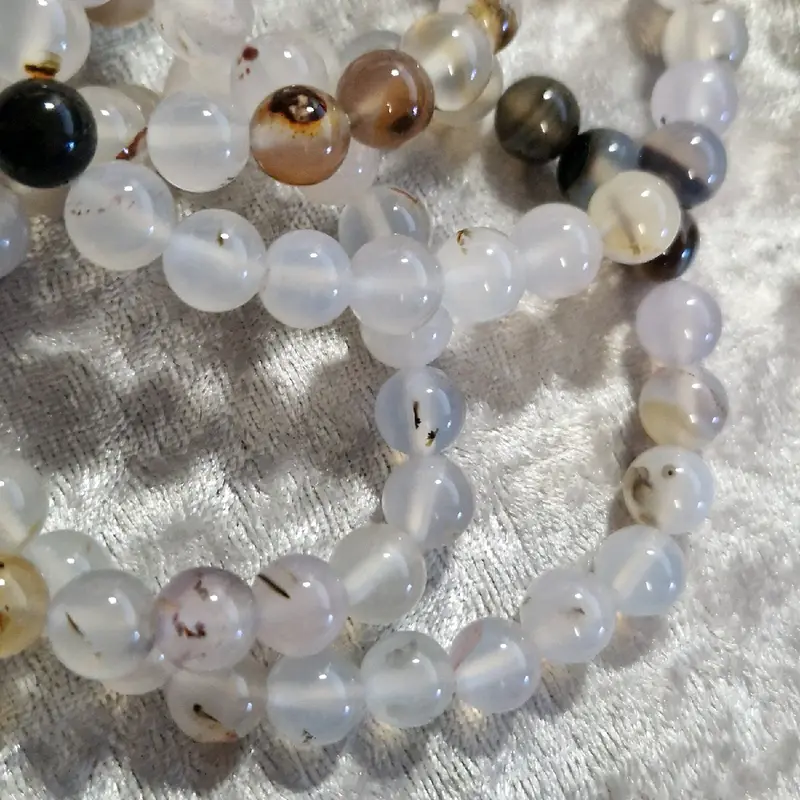 The Black Agate - Natural Crystal Chakra Bracelet for Balancing & Alignment 1