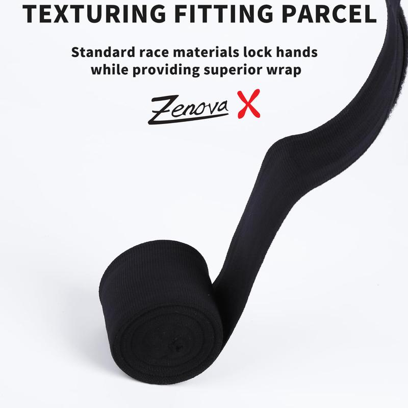 ZENOVA X Boxing Wraps, Elasticated Wraps For Boxing, Martial Arts Hand Wraps, Men & Women Boxing Hand Wraps, MMA, Muay, Thai, Kickboxing, Punching Bag Training Hand Wraps Boxing, Boxing Equipment adults all seasons sports gloves 8