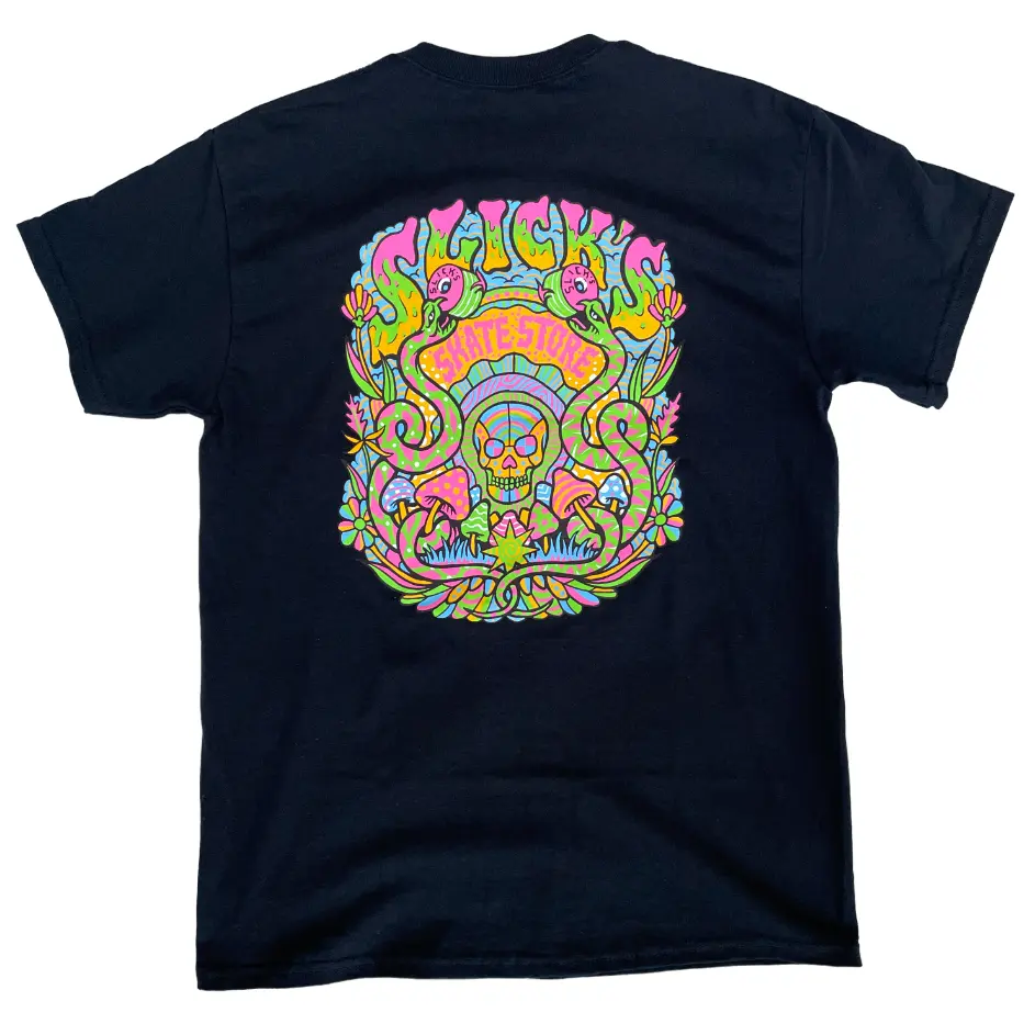 Slick's Skate Store Dia De Muertos T-Shirt - Black