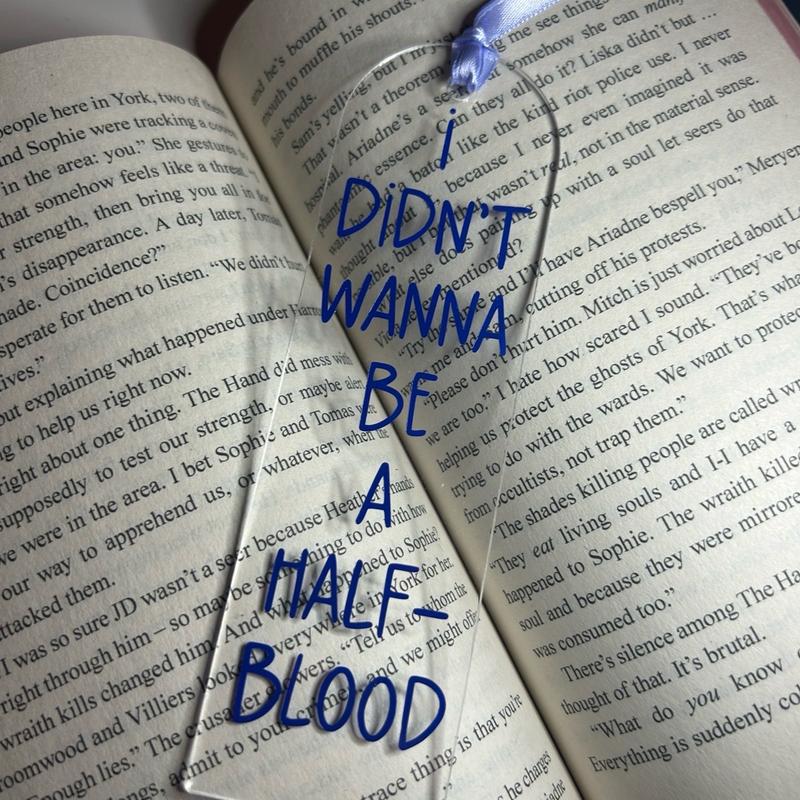 Half-Blood Bookmark | Lightning Thief Musical Inspired | Percy Jackson | Theatre Gifts | Musical theatre bookmark | Book Gift | book  life 6