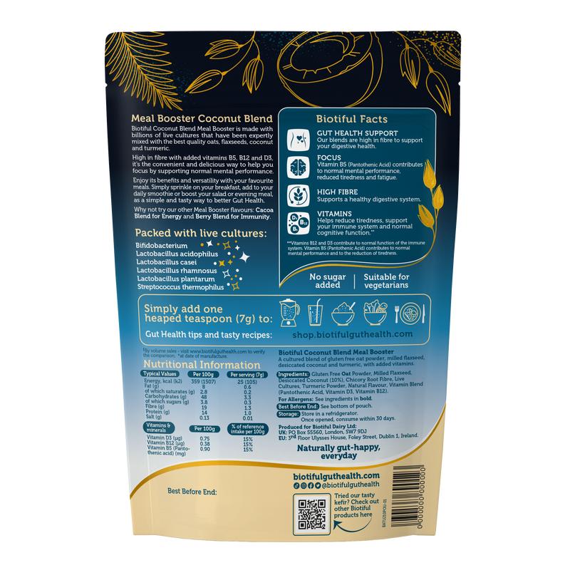 Coconut Blend - Meal Booster Gut Health Powder, Probiotic, Prebiotic Fibre, Vitamin D3, B5, B12 Natural Dietary Supplement 7