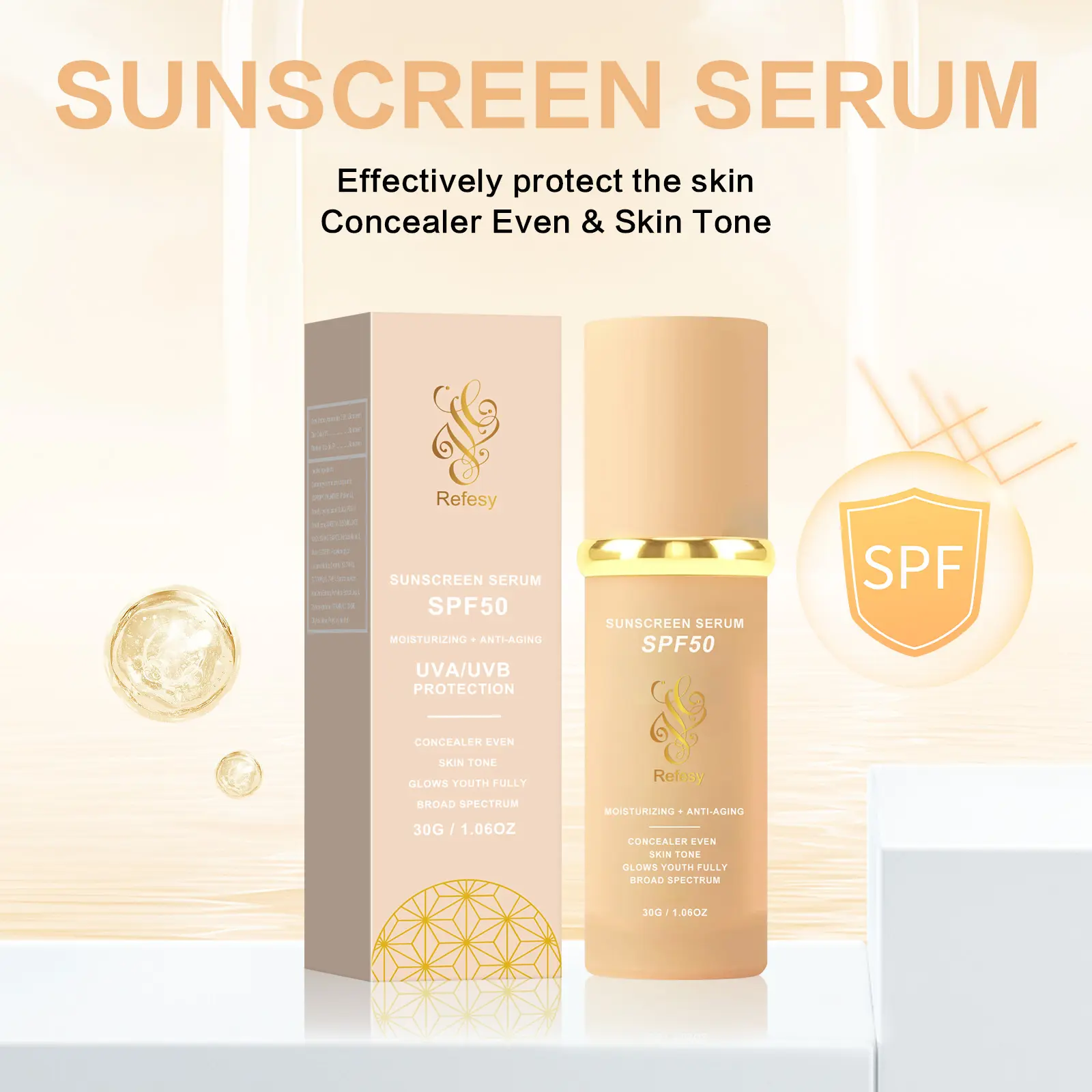 [Upgraded Version] 4 in 1 Moisturizing Full Coverage Liquid Foundation TrueMatch Color Changing Foundation with Sunscreen Light and Medium Spectrum Makeup Primer for All Skin Types (New and old packaging will be shipped at random)