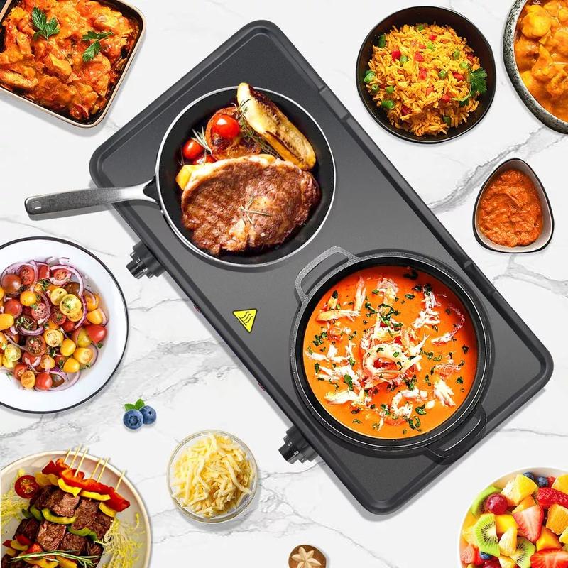 Twin Hot Plates Electric Table Top Cooker Kitchen Hob Different Sizes 2500W 1