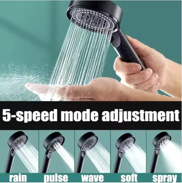 Shower Head High Pressure 5 Modes, Handheld Bathroom Shower Head With Adjustable Water Pressure, Bathroom Supplies, Bathing Accessories, Everything Shower Products, Water Saving Shower Head, Shower Routine 2