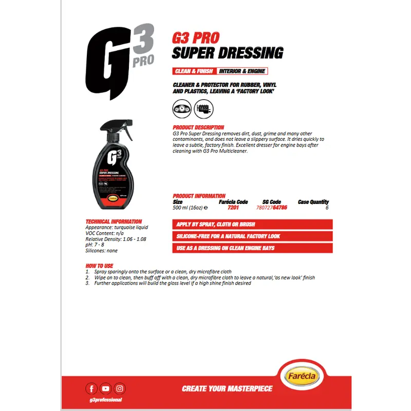 Farecla G3 Pro Super Dressing 500ml 1