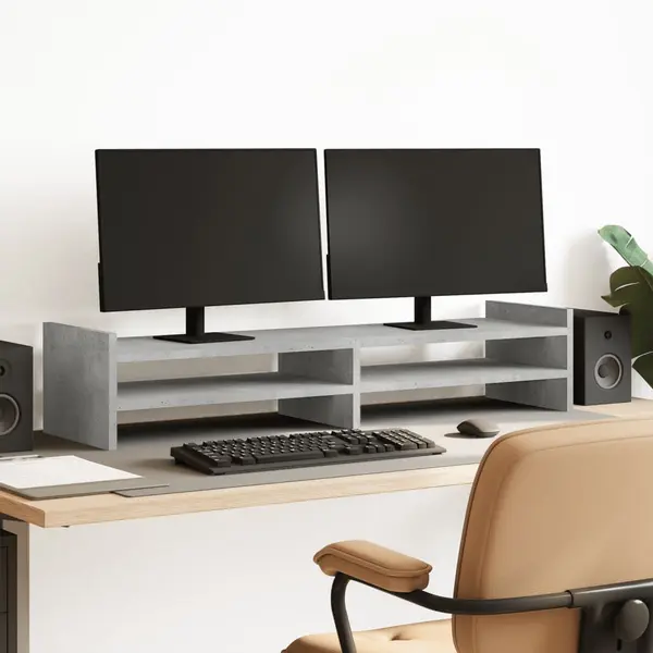 vidaXL Monitor Stand White 50x27x20 cm Engineered Wood