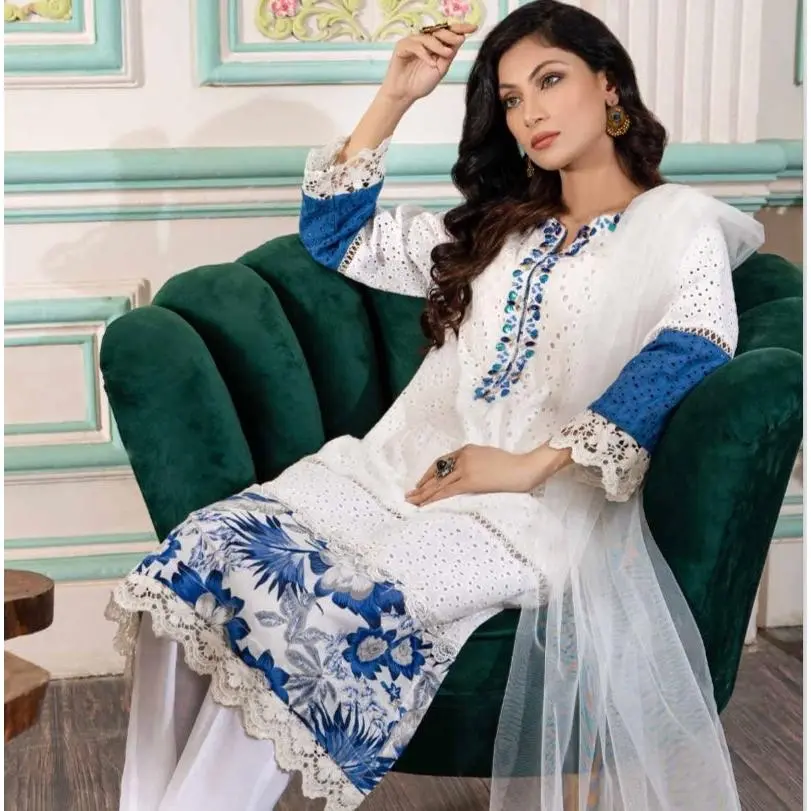Raniya Designer 3 piece chicken kari _8043 Pakistani suits RCL