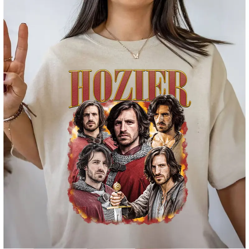 Hozier Gwaine BBC Merlin T-Shirt, Concert T-Shirt,  Hozier Bootleg Tee, Birthday Gift, All Weather Clothing, Cotton Pullover, Size Available Up To 3XL 0