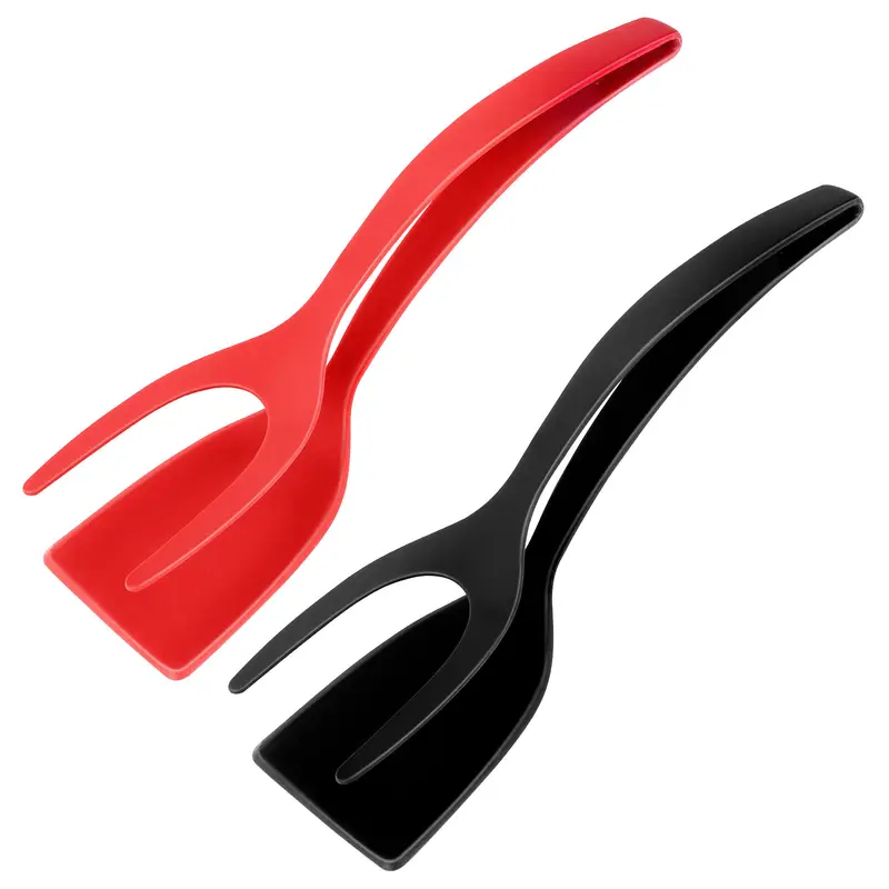 WALLFID 2 in 1 Spatula Tongs Set - Egg Flipper & Pancake Turner Kitchen Cooking Tool for Flawless Omelets & French Toast Ergonomic Design, Non-Stick 0