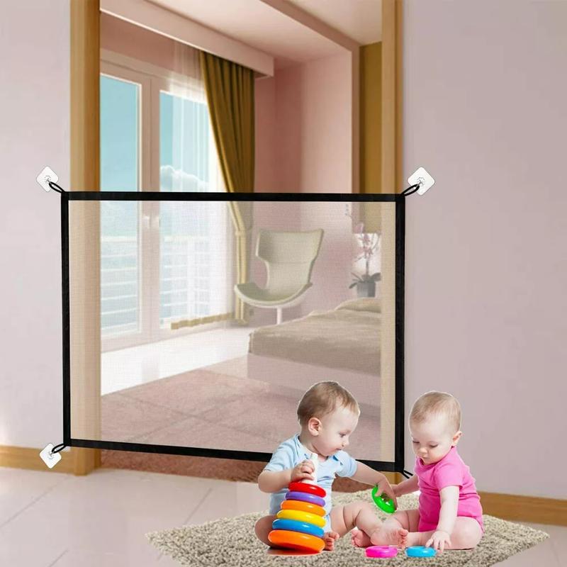 Retractable Pet Dog Gate Magic Child Baby Stair Gate Barrier Foldable Portable 3