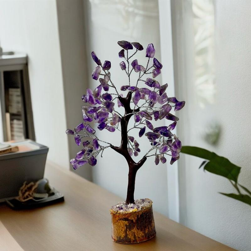 Amethyst crystal tree, handmade crystal bonsai tree of life, amethyst healing crystal , spiritual home decor 3