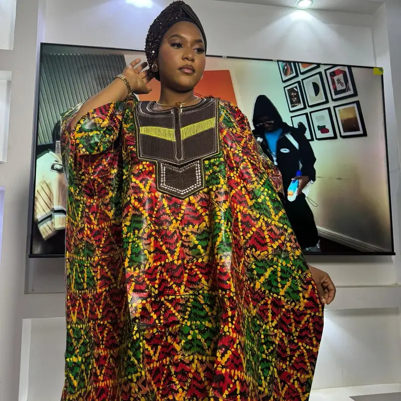 Women's Polish Cotton African Embroidery Kaftan/Gown/Dress for Casual Summer Wear - Womenswear Comfort 4