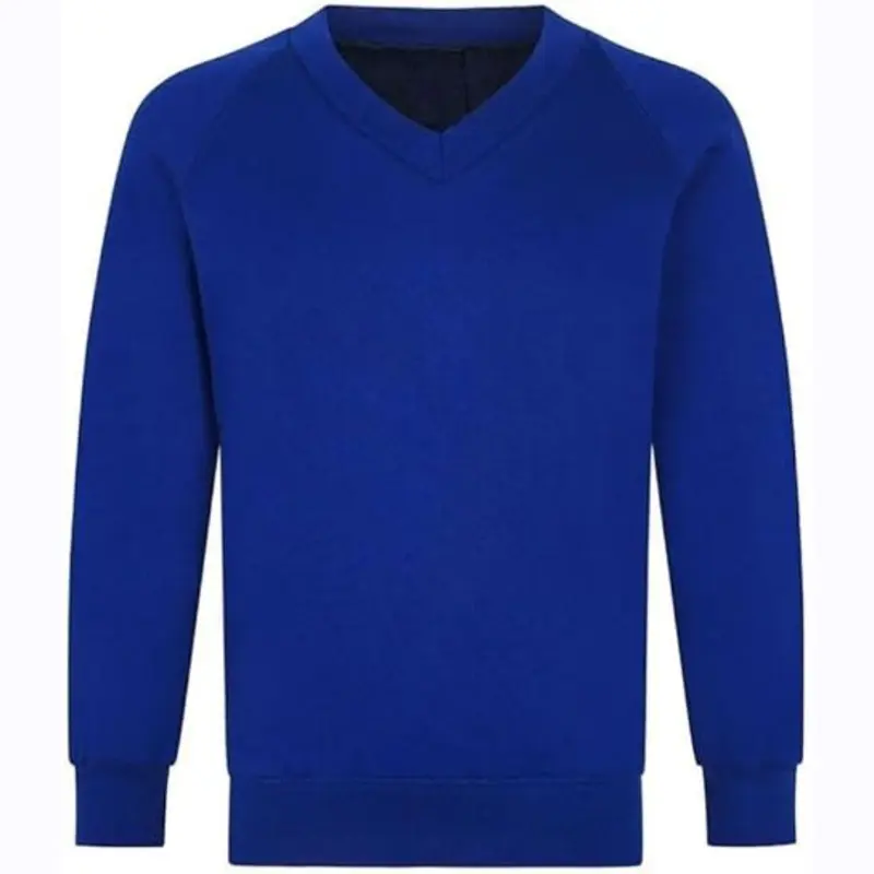 ZEROX-WORLD  Girls Jumper Pullover V Neck School Uniform Kids Long Sleeve Sweater 5