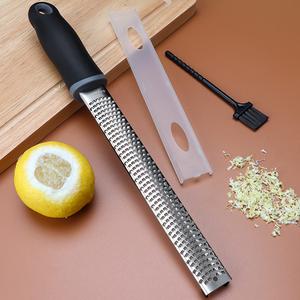 Cheese Grater Lemon Zester Graters for Kitchen Fine Cheese Grater with Handle Etched Sharp Blade Protective Cover, Garlic Grater for Hard Cheese Chocolate Nutmeg Citrus Carrot Ginger Grater Lime Zest Stainless Steel  Bpa -free Utensils