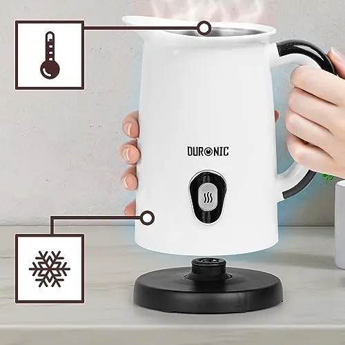 Duronic Milk Frother Electric MF130, Coffee Milk Frothers Steamer, Automatic Hot and Cold Foam Maker Hot Chocolate Machine with Milk Heater and Warmer for Cappuccino, Lattes, Coffees and Matcha 5
