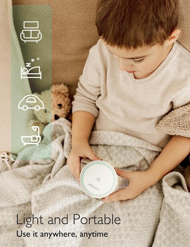 Momcozy Sound Machine for Baby-20 Soothing Sounds & Touch Light Portable White Noise for Kids & Adults for Sleeping Timer and Memory | Ideal Travel Companion & Nursery Must-Have & Outing | Shower Gift 5