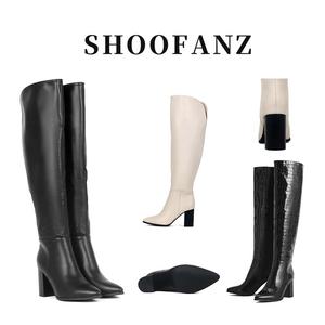 Women Knee High Boots with Mid Heel 5-7CM Women Black Brown Leather Boots for Women Zip Boots Walking Shoes Women Boots Footwear Comfort Platform Design Women's Casual Outdoor Boots Girl Bota