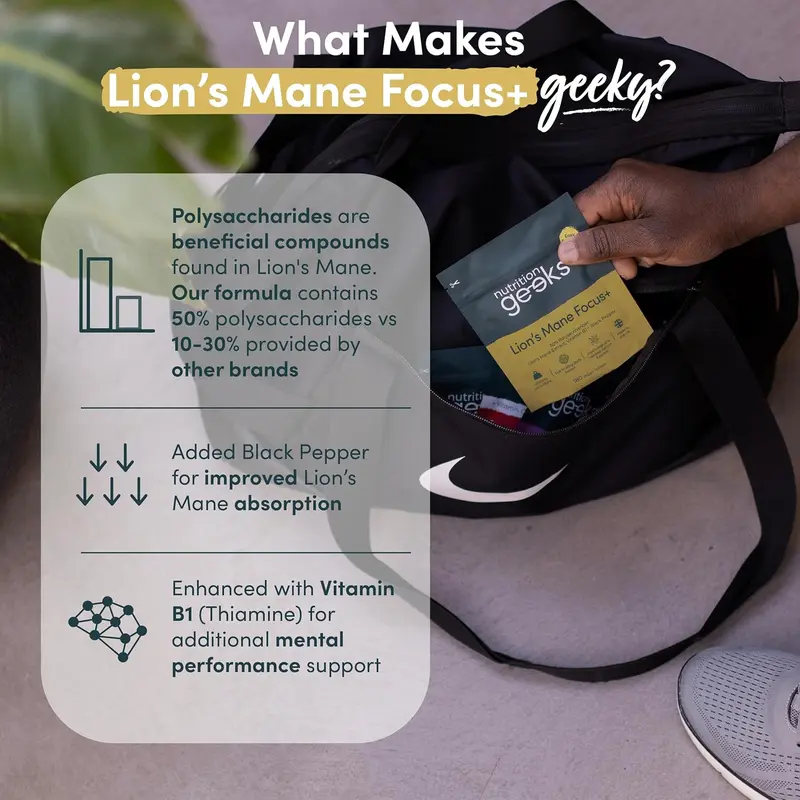 Lion’s Mane Supplement 4000mg with Vitamin B1 & Black Pepper | 180 Vegan Tablets | 15:1 Extract | UK Made for Mental Performance & Nervous System Support 3