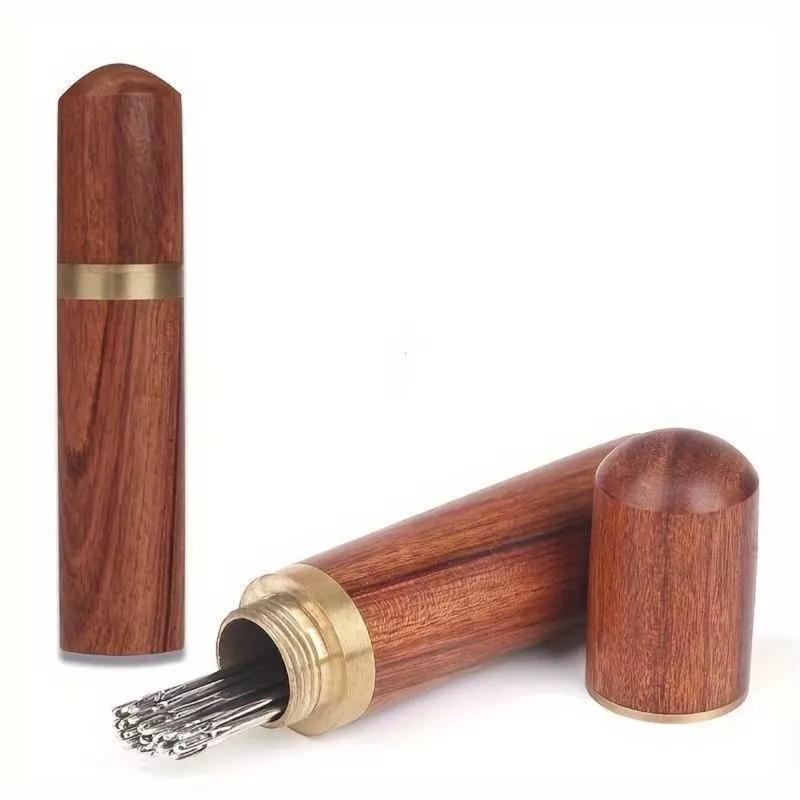 Vintage Wooden Toothpick Holder Pocket Toothpick Dispenser Boxes Tools Portable 6